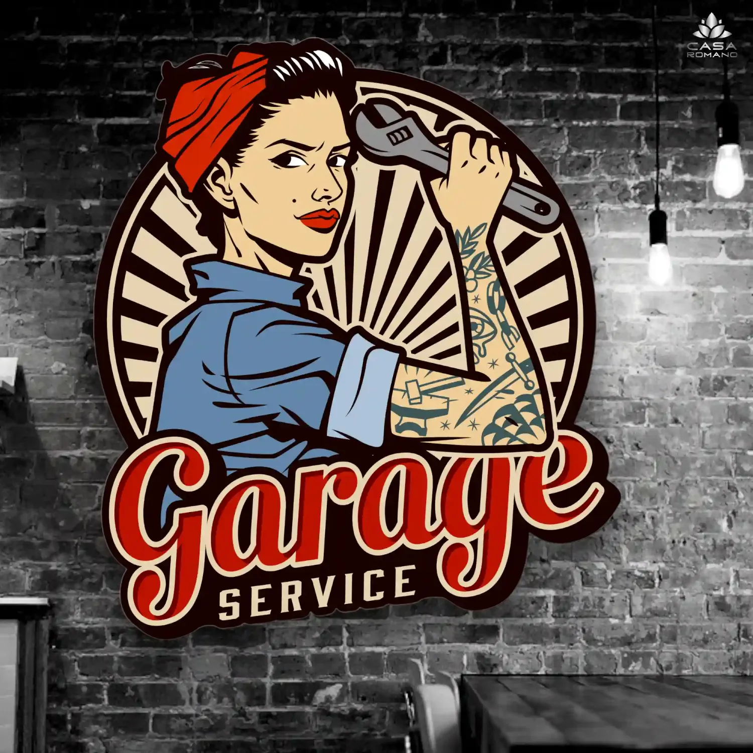 Blechschild &quot;Blechschild Garage Service&quot;