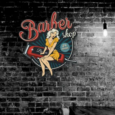Blechschild  &quot;Barber Shop&quot;