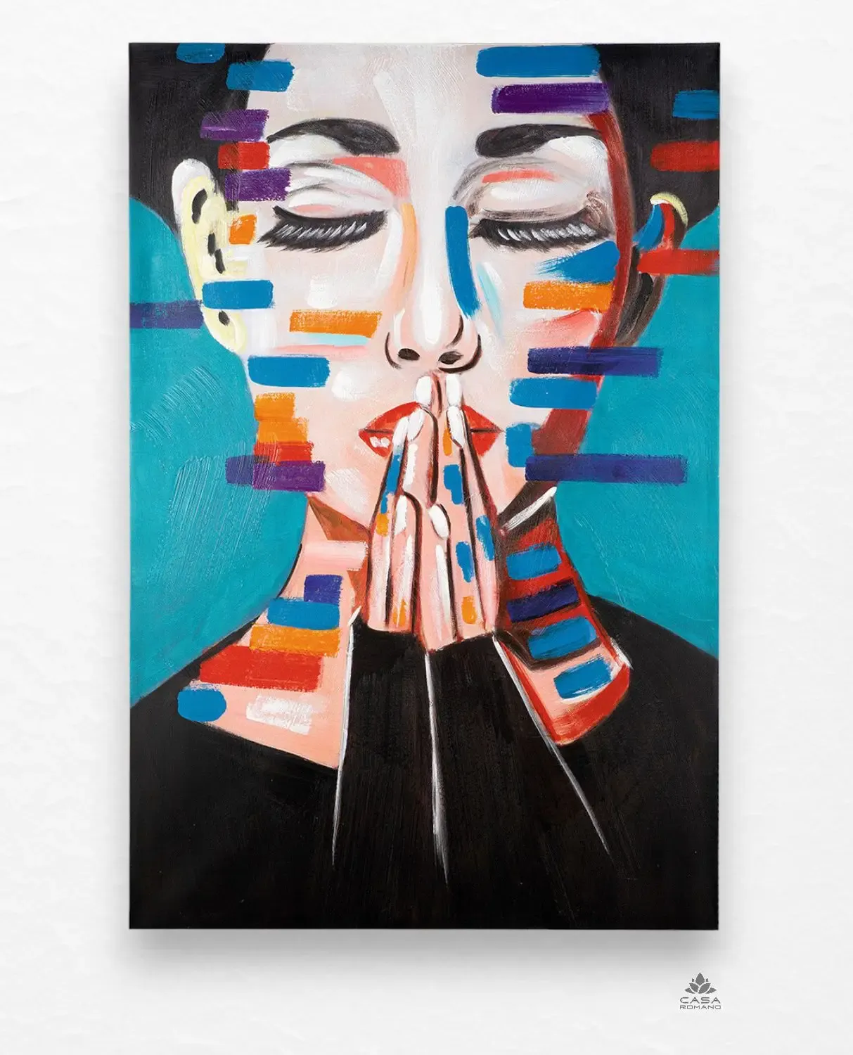 „Ms Mystery“ – Handbemaltes Leinwandbild mit Fraumotiv
