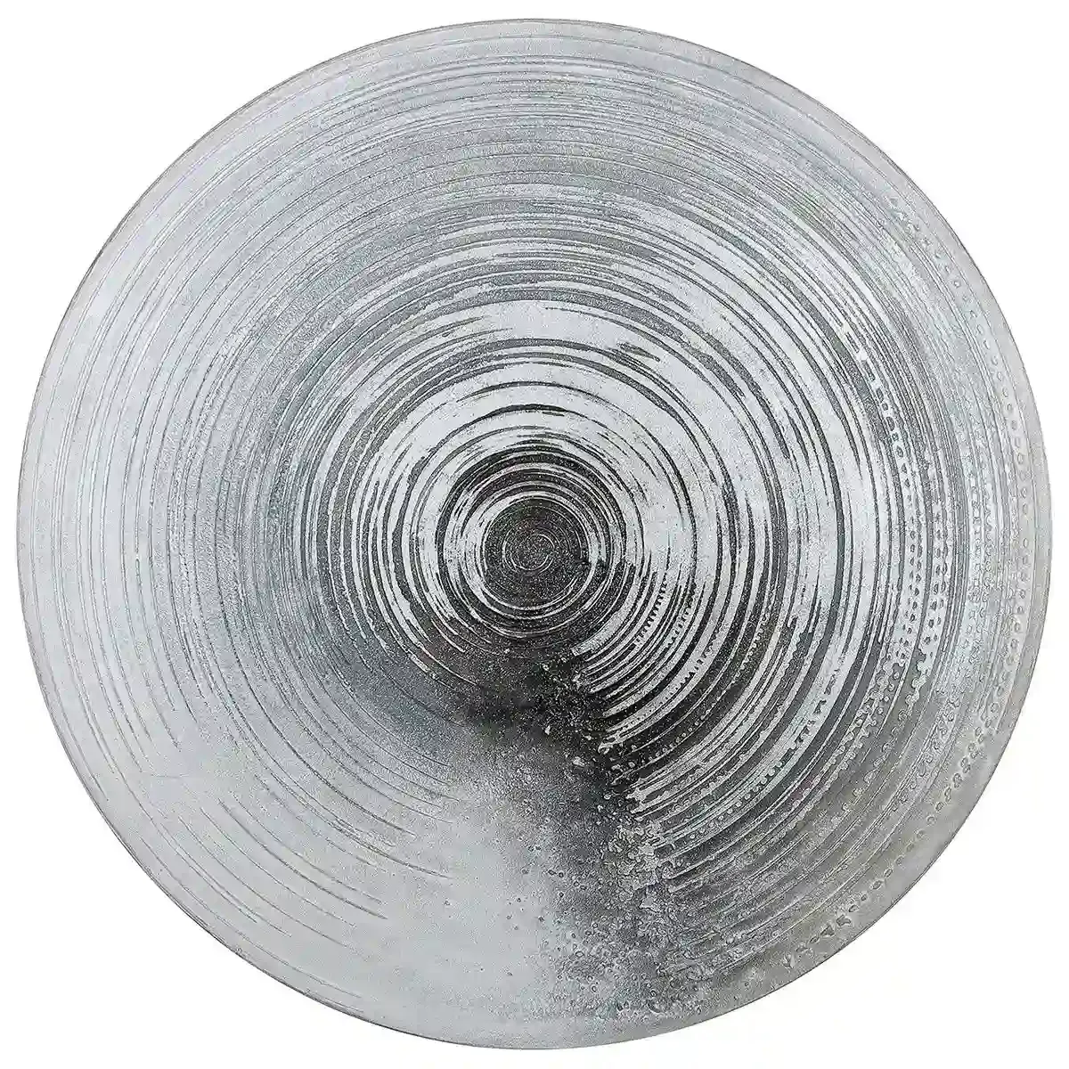 Rundes Leinwandbild – Silberfarben, 100 cm Durchmesser