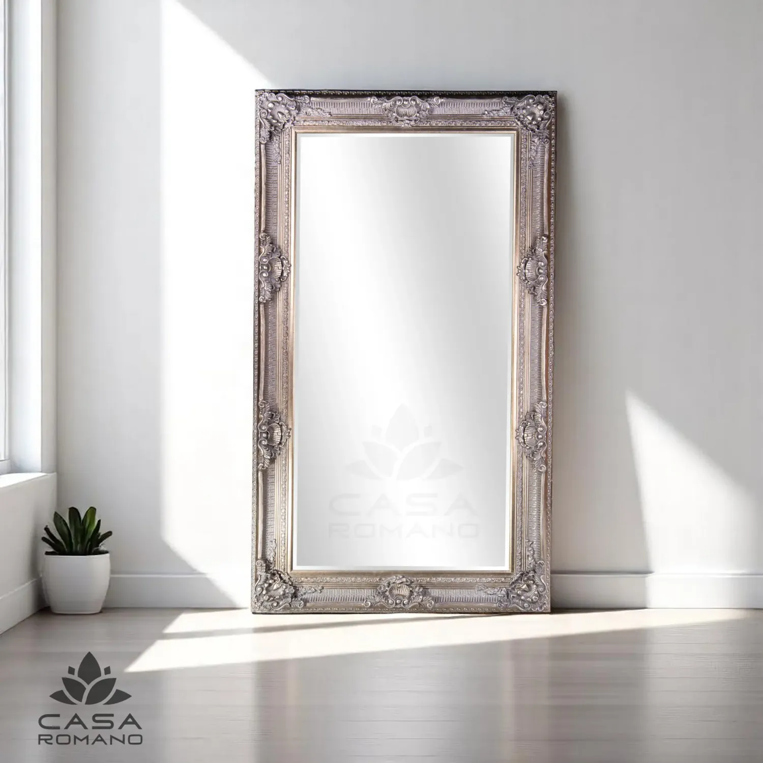 Barockspiegel in Antiksilber – Eleganz mit Charakter H213cm