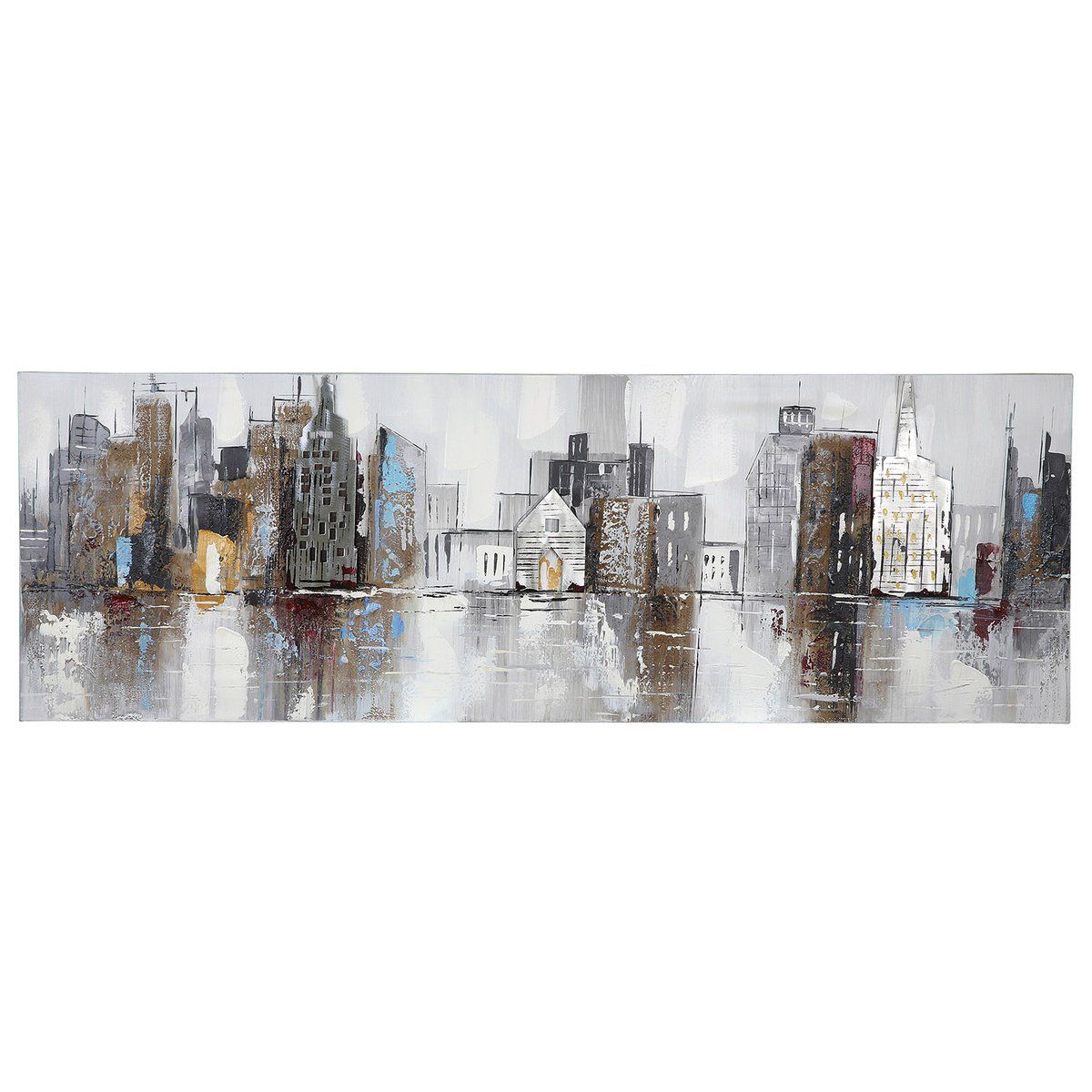 Leinwandbild &quot;City&quot; – mit Aluminium Elementen