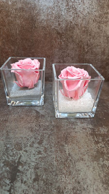 Rose eternelle cube