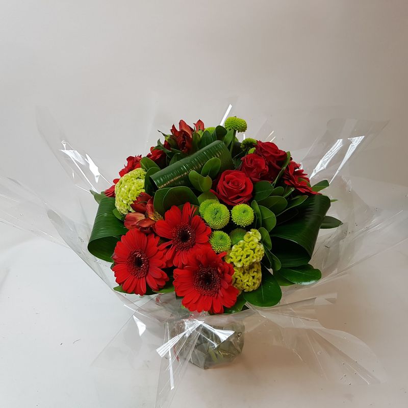 Bouquet rouge et vert Elodie
