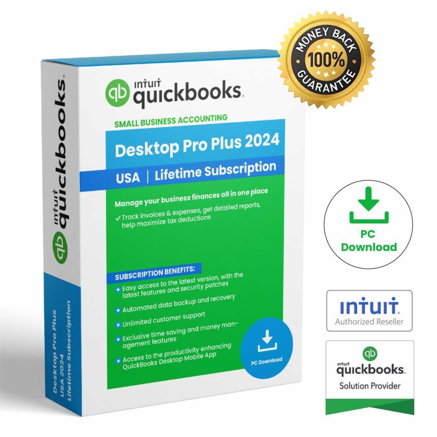 QuickBooks Desktop Pro PLus 2024 Lifetime License US Version