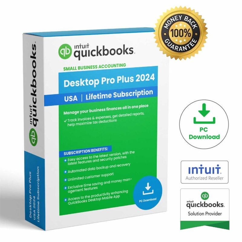 QuickBooks Desktop Pro PLus 2024 Lifetime License US Version