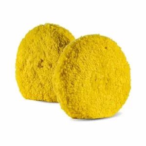 DOUBLE SIDED POLISHING WOOL PAD by DIY Marine, Color: Yellow, Size: 8 inch