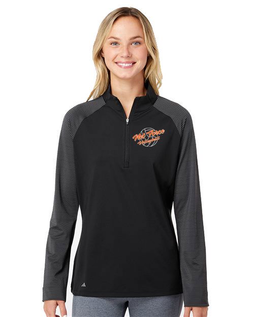 Adidas - Women's Stripe Block Quarter-Zip Pullover - A521