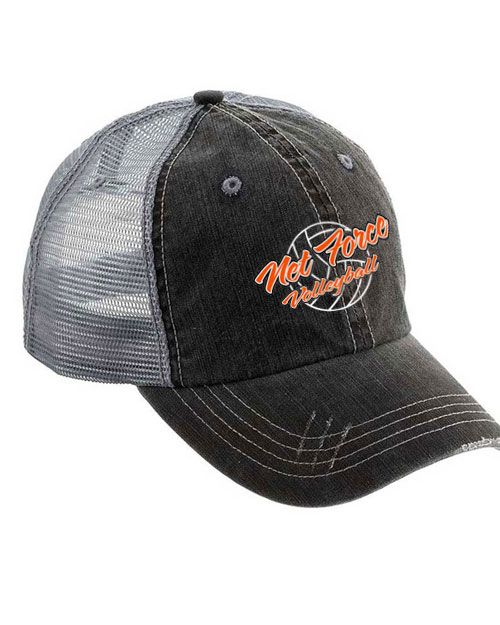 Herringbone Cotton Twill Mesh Cap