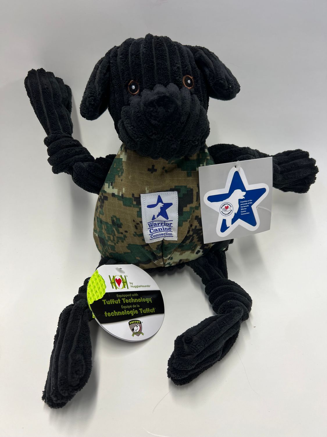 HuggleHounds WCC Camo BLACK LAB Knottie Large