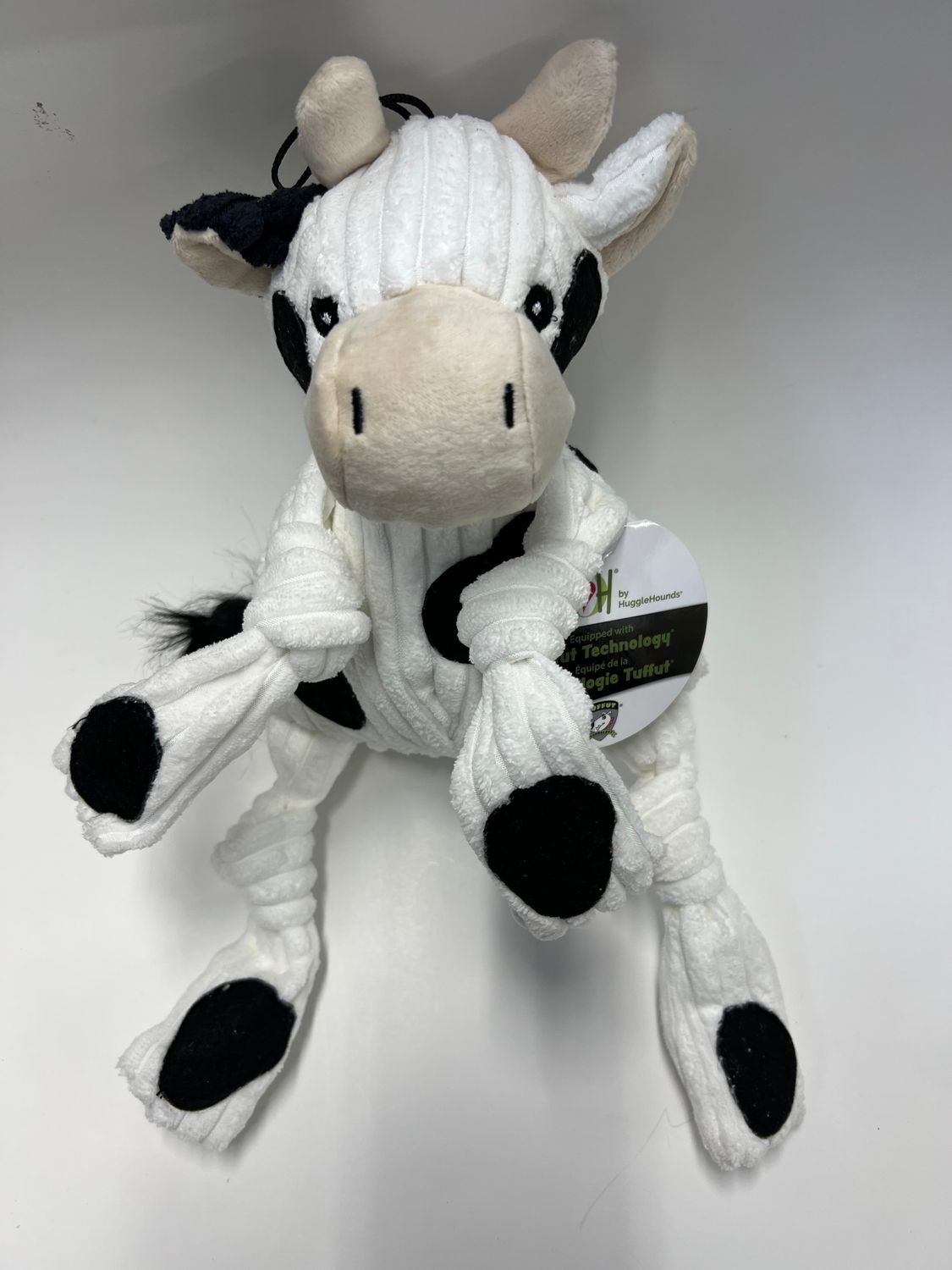 HuggleHounds Dottie Cow Knottie, Large