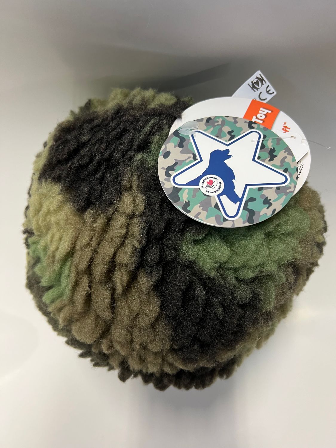 HuggleHounds Camouflage HuggleFleece® Ball, Large (Warrior Canine Connection)