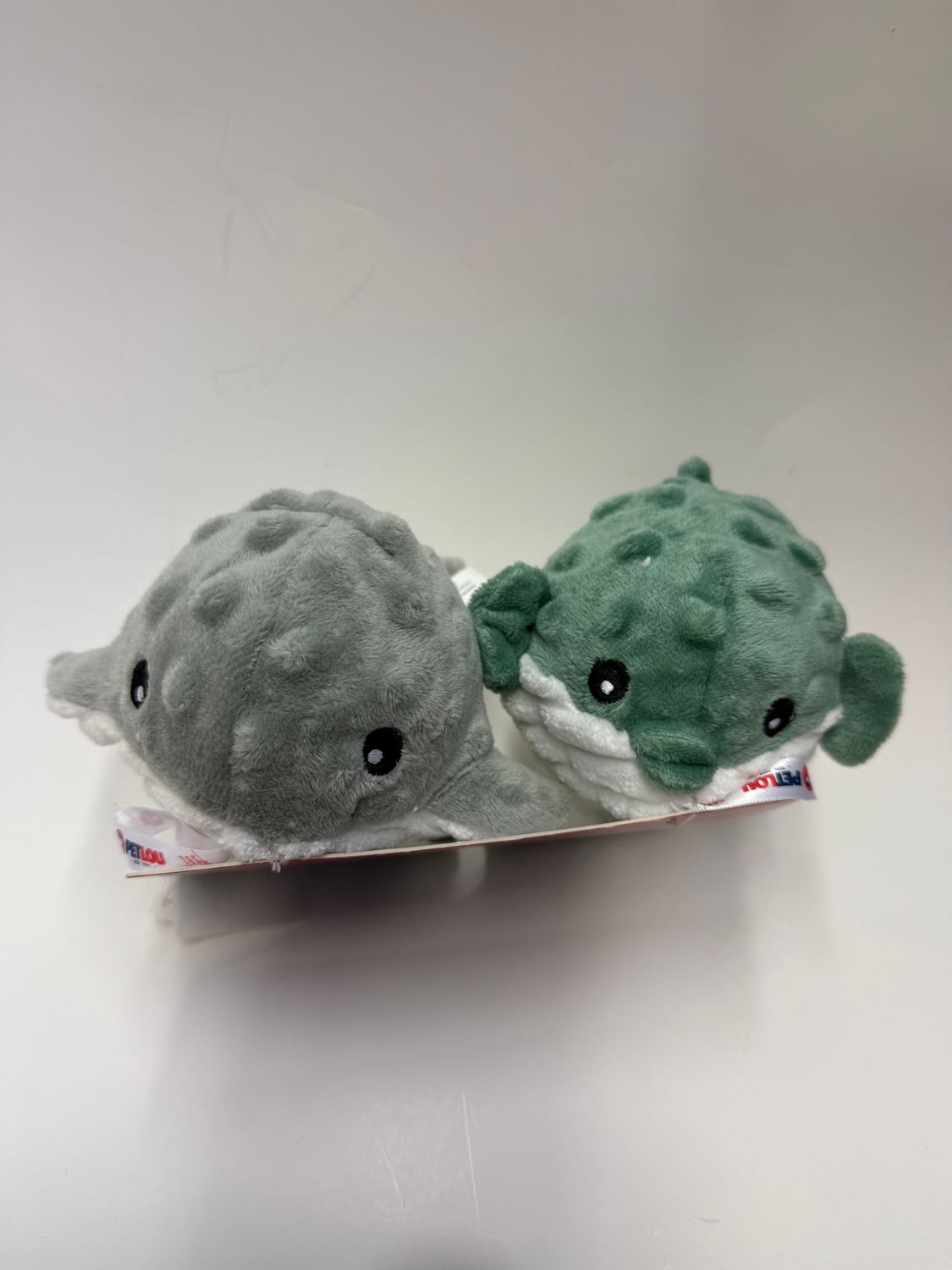 Petlou 4" Ez Squeaky Ball Twin Pack, Whale &amp; Puffer