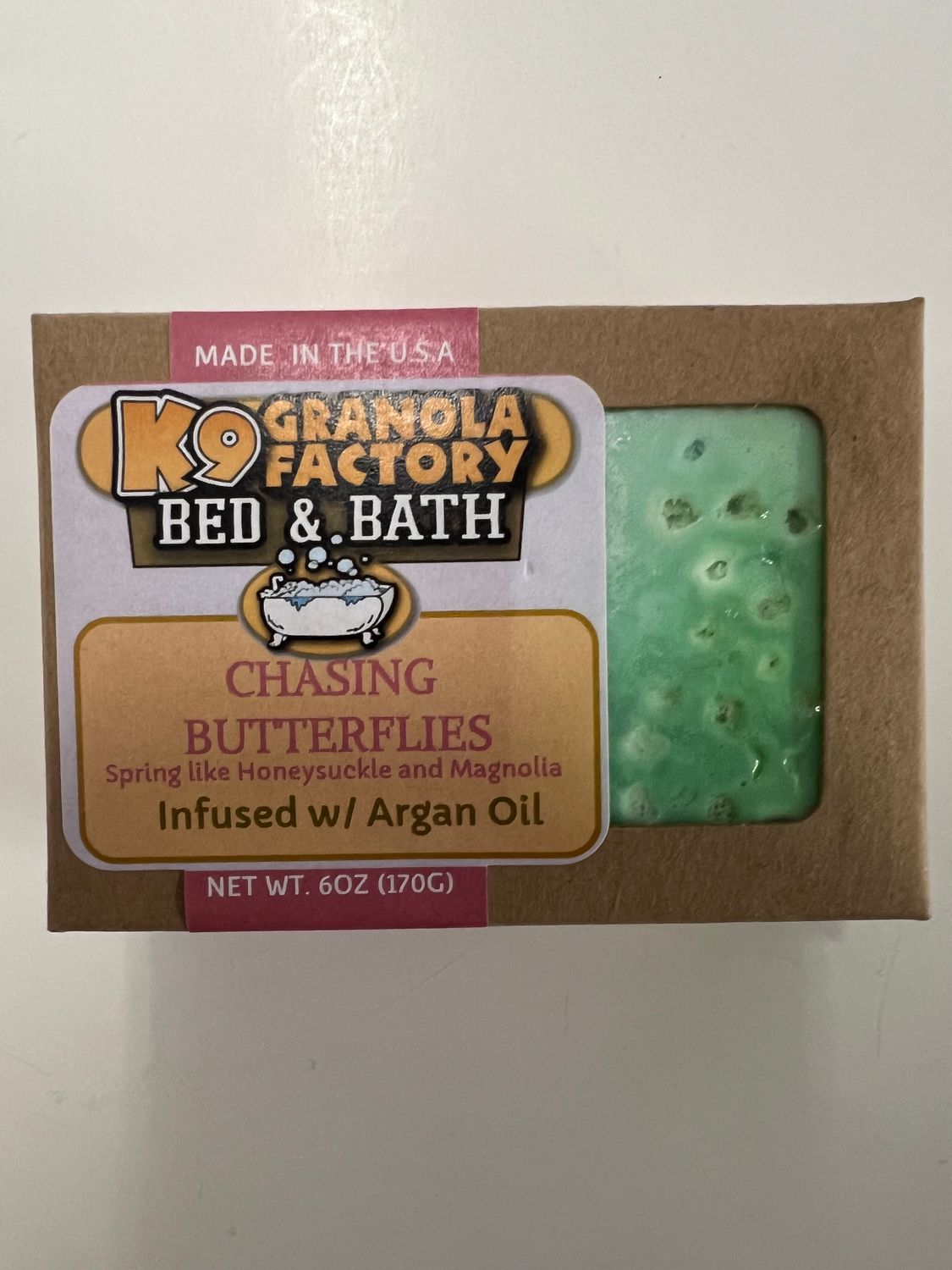 ON SALE  - K9 Granola Factory Chasing Butterflies Bar Soap
