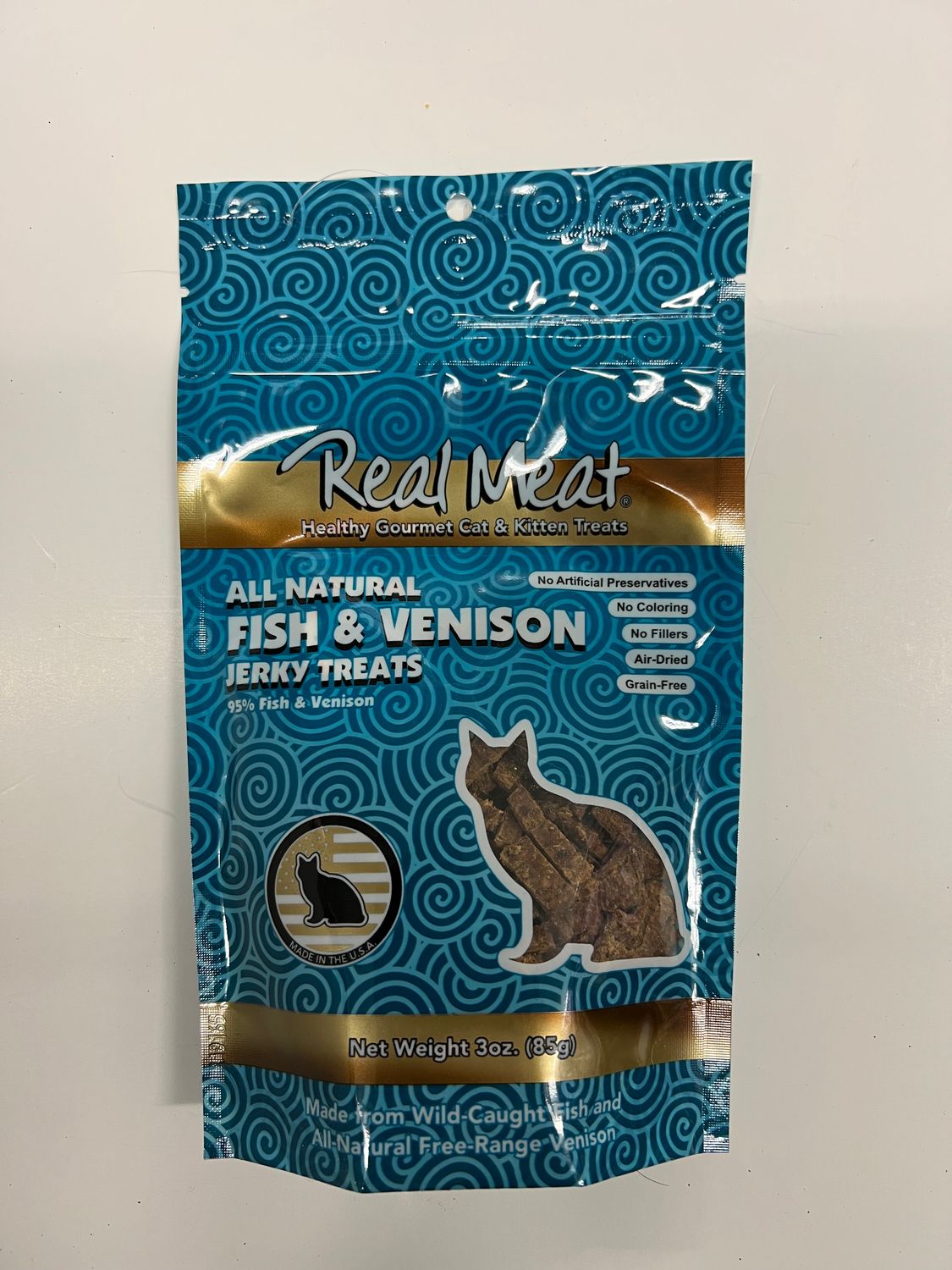 The Real Meat Company Fish &amp; Venison Cat Treats 3oz