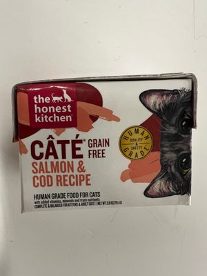The Honest Kitchen CAT Minced Salmon &amp; Cod Recipe in Fish Broth Gravy 5.5 oz Carton