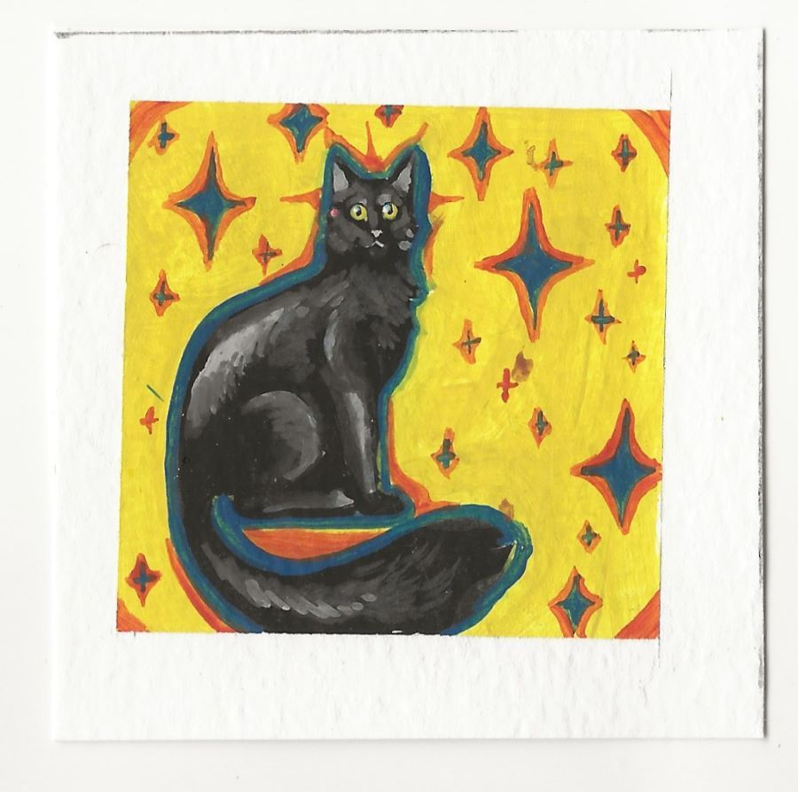 Sparkly Black Cat