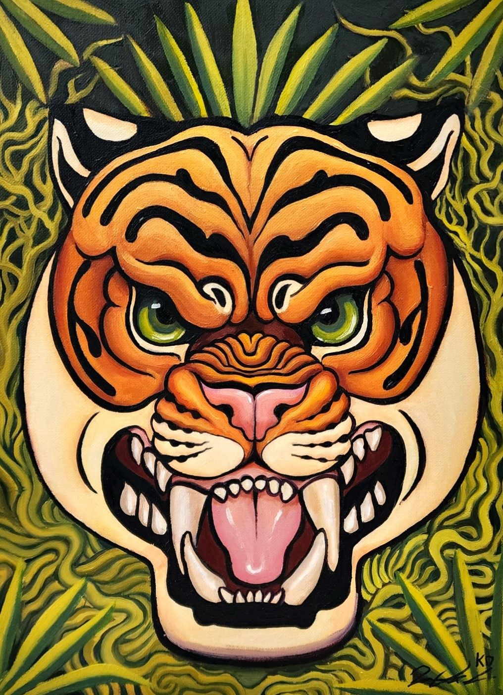 Snarling Tiger Poster