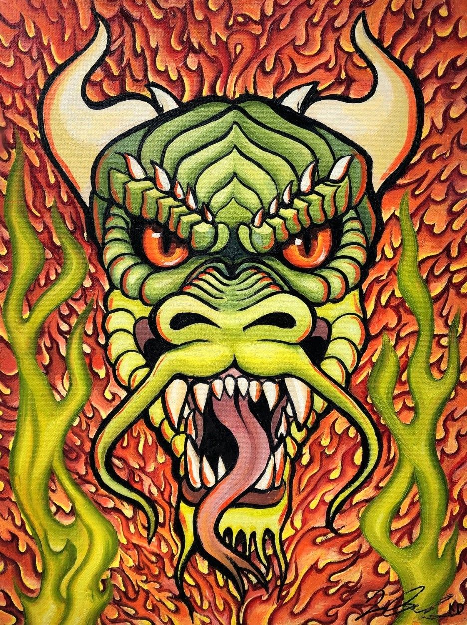Snarling Dragon Poster