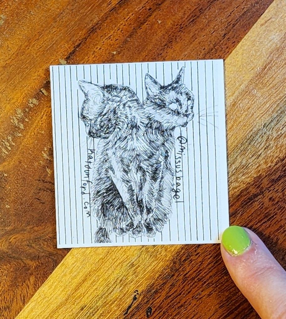 Two headed kitty sticker