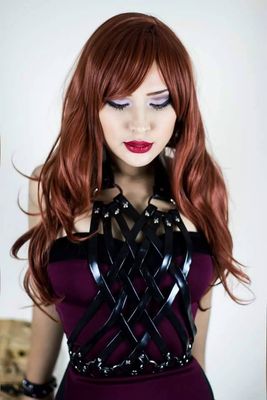 LEATHER Criss Cross Chest Harness Punk Rock Gothic Fetish