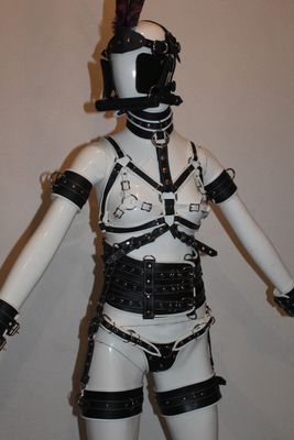 PONYGIRL HARNESS Ponyplay/Petplay Full Set – Includes Head Harness and Bitgag - Bondage Fetish BDSM Authentic Leather