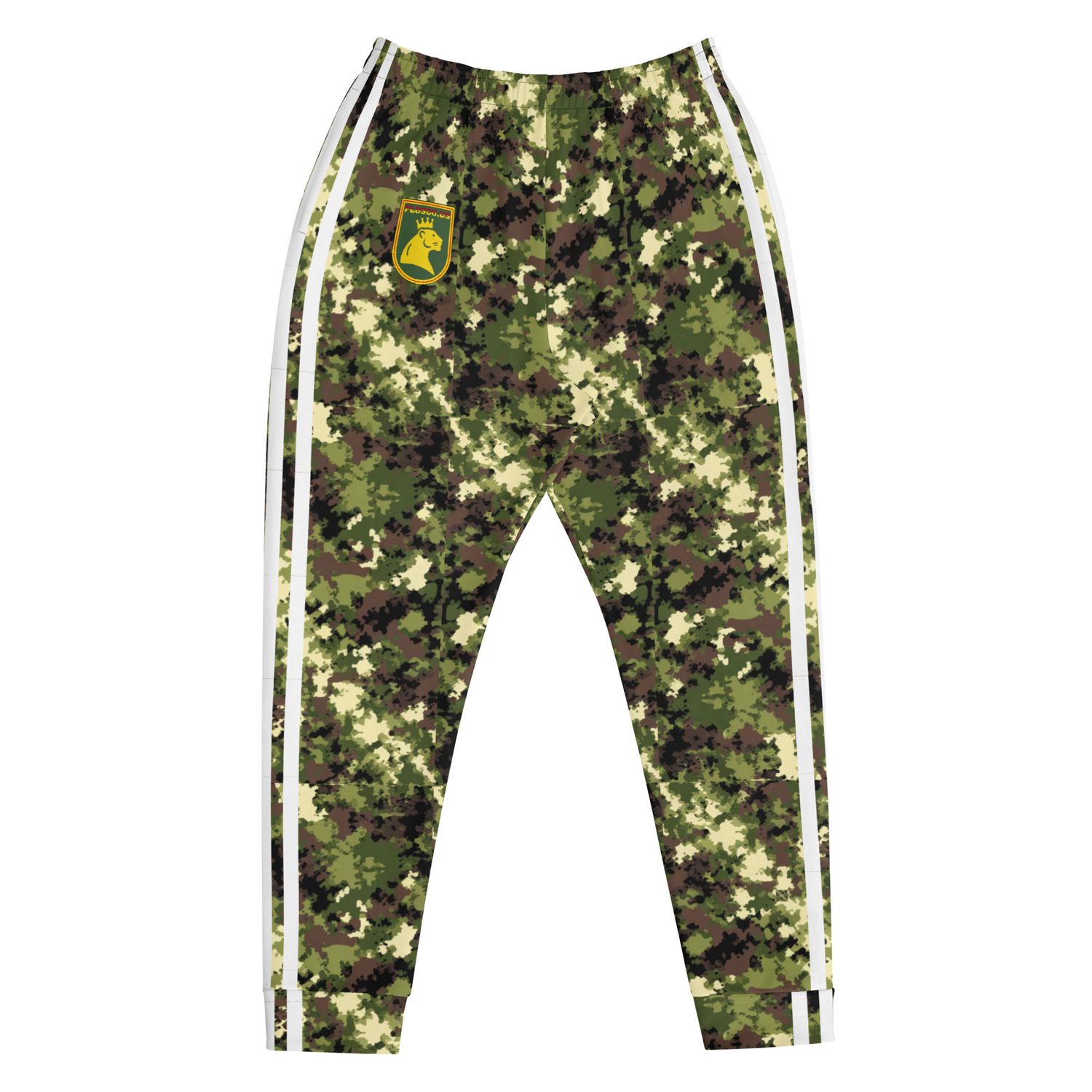 Digital TAN-BLK-OD camo Track Suit bottom with white stripes 