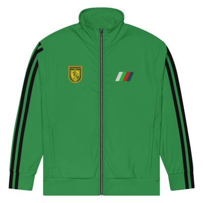 Sea Green Track Suit top with black stripes