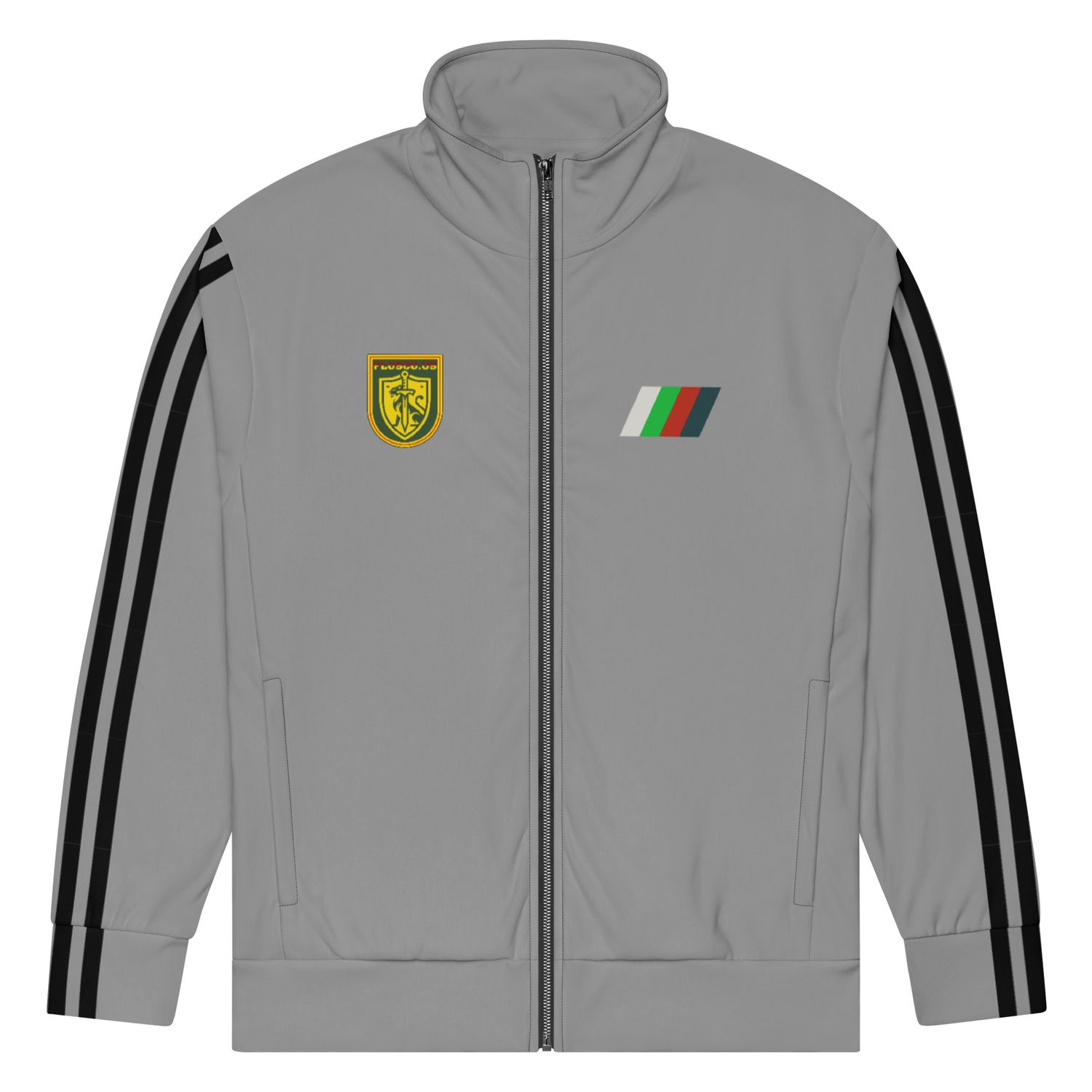 Russian Grey Track Suit top with black stripes