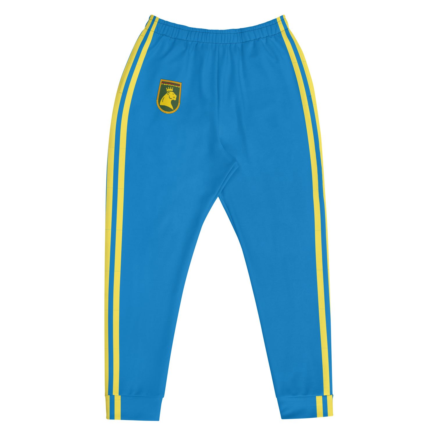 Navy Blue Track Suit bottom with yellow stripes