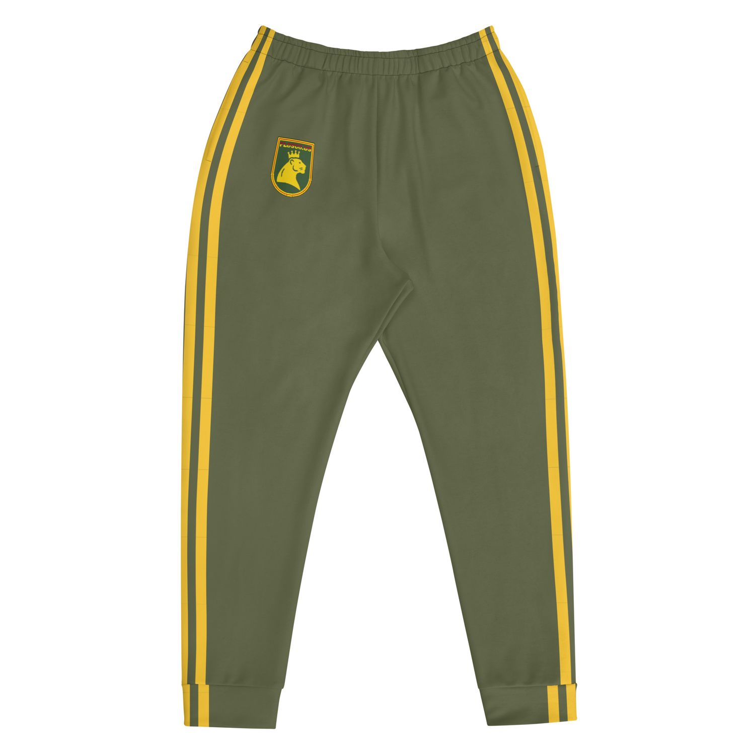 OD Green Track Suit bottom with yellow stripes