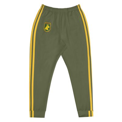 OD Green Track Suit bottom with yellow stripes