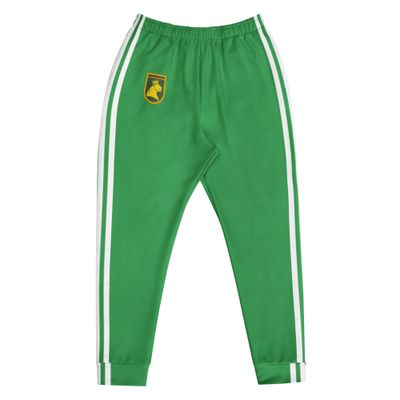 Sea Green Track Suit bottom with white stripes