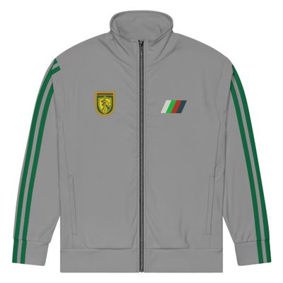 Russian Grey Track Suit bottom with green stripes