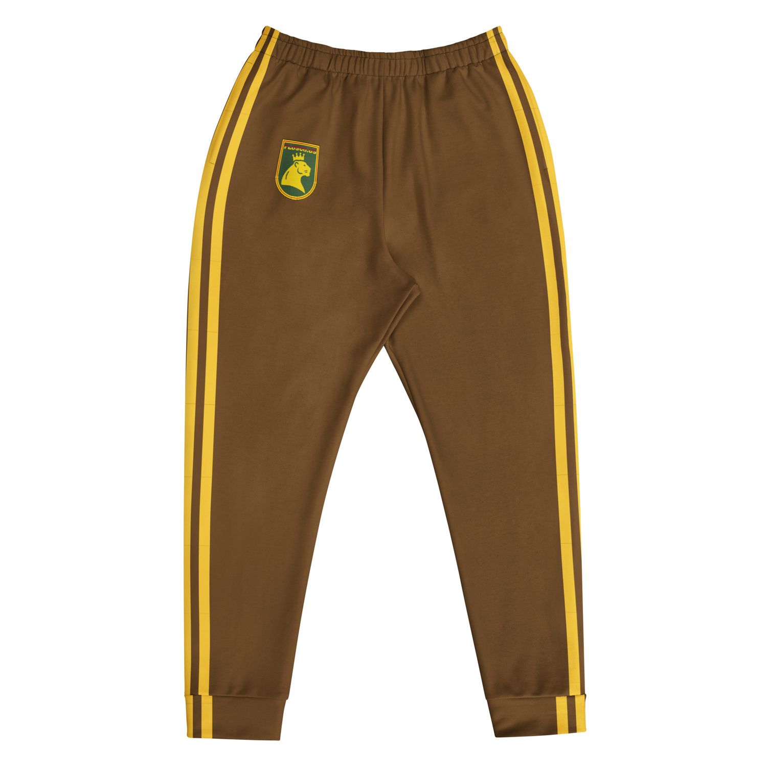 East German Brown Track Suit bottom with yellow stripes