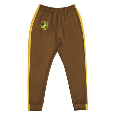  East German Brown Track Suit bottom with yellow-red stripes