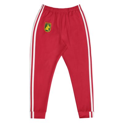 Red Track Suit bottom with white stripes