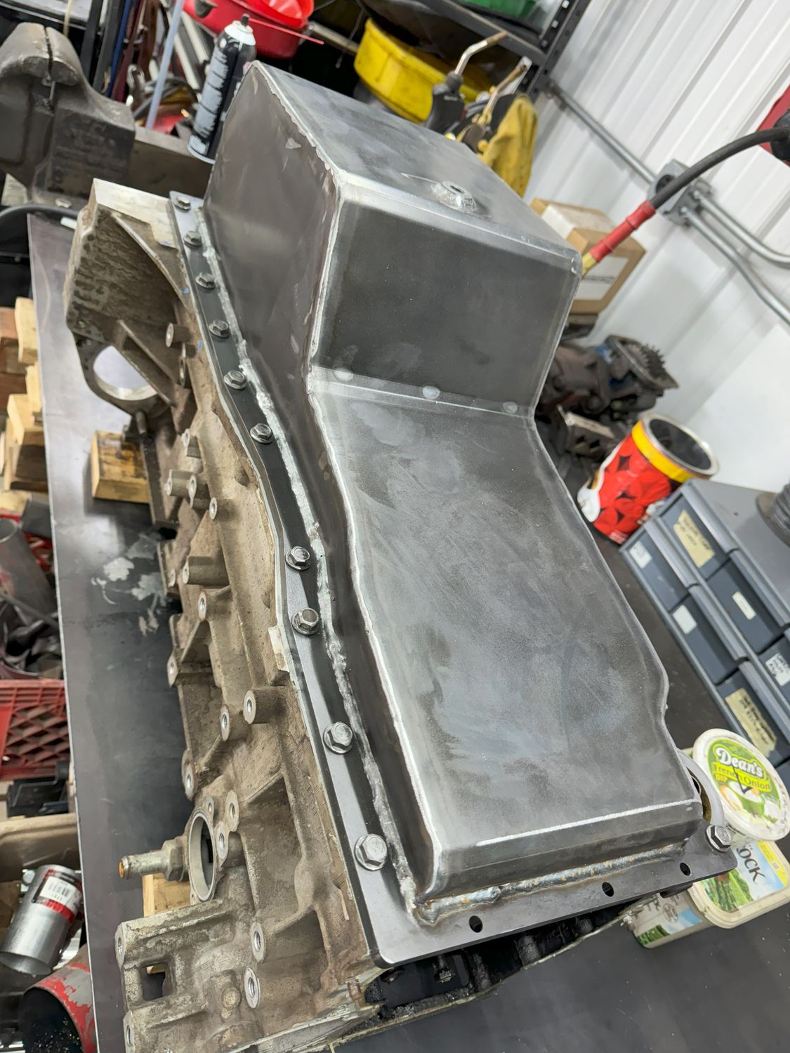 Vortec 4200 Custom Rear Sump Oil Pan - WELDED