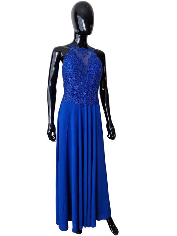 cobalt blauwe jurk