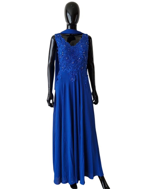 cobalt blauwe jurk