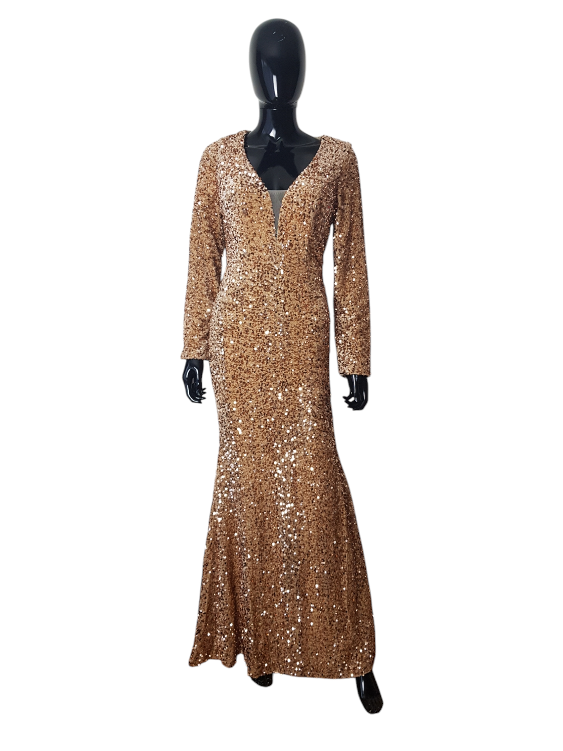 Goude glitter jurk