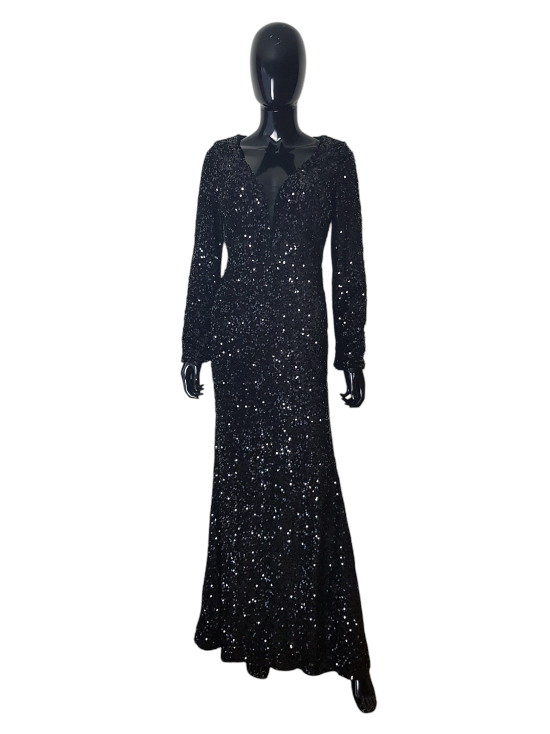 Zwarte glitter jurk