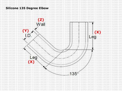 Silicone 135 Degree Elbow Hose Coupler