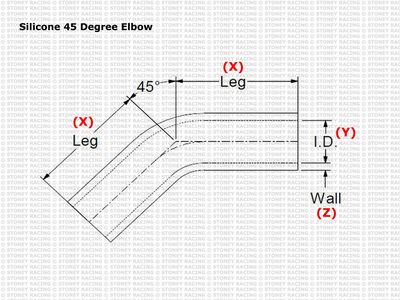 Silicone 45 Degree Elbow Hose Coupler