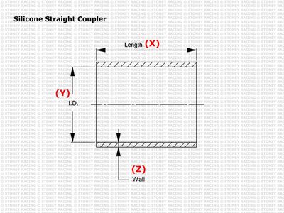 Silicone Straight 200mm Length Hose Coupler