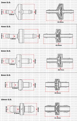 Universal Non-Return Valve / Check Valve - Brake Servo Booster &amp; Catch Can