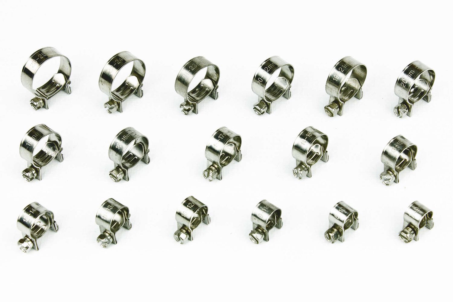 Lot De 10 Colliers De Serrage Inox 6-8mm - Pour Tuyau Carburant | Neuf