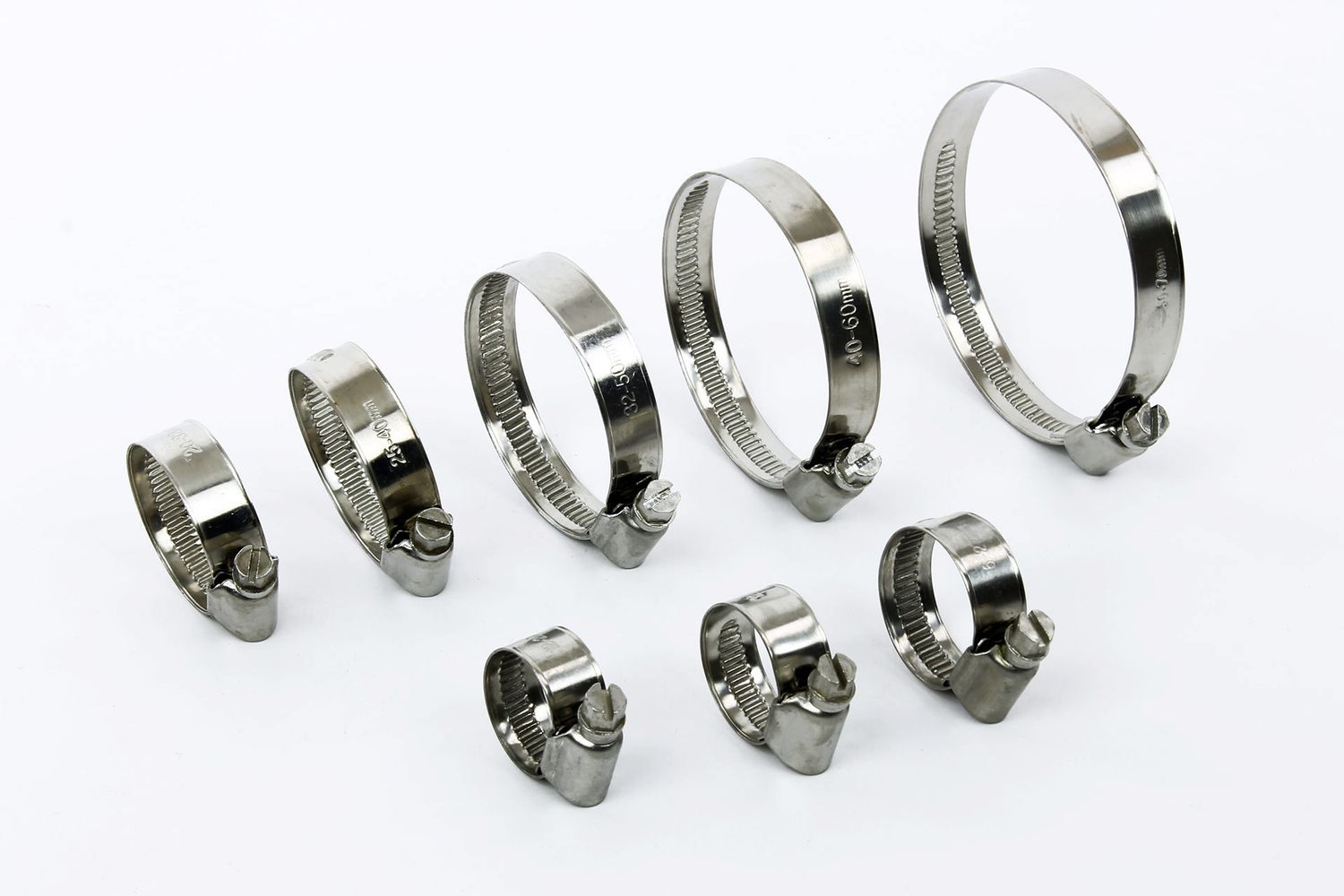 Stainless Steel W4 Worm-Drive Hose Clips Clamps