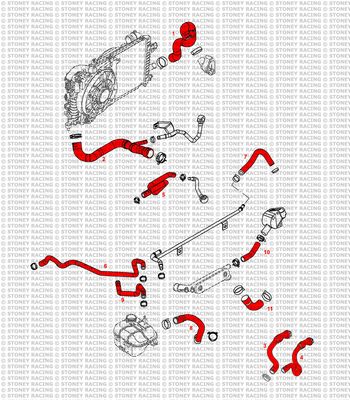 Vauxhall Astra MK5 VXR 2.0 Turbo Z20LEH Silicone Radiator Coolant Hose Kit