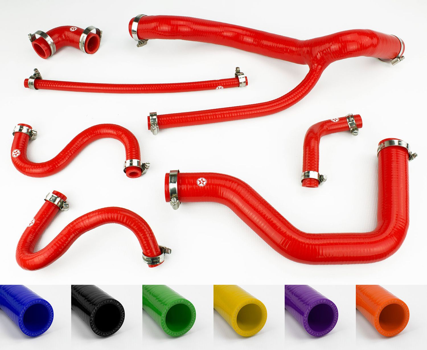 Land Rover Defender 200TDI RHD &#39;89-&#39;91 Silicone Radiator Coolant Hose Kit